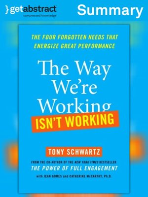 cover image of The Way We're Working Isn't Working (Summary)